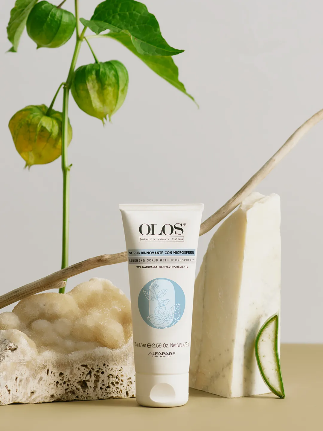 Olos scrub rinnovante con microsfere